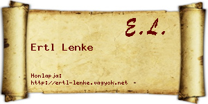 Ertl Lenke névjegykártya