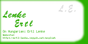 lenke ertl business card